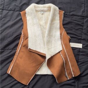 Francesca's Tan and Cream Vest